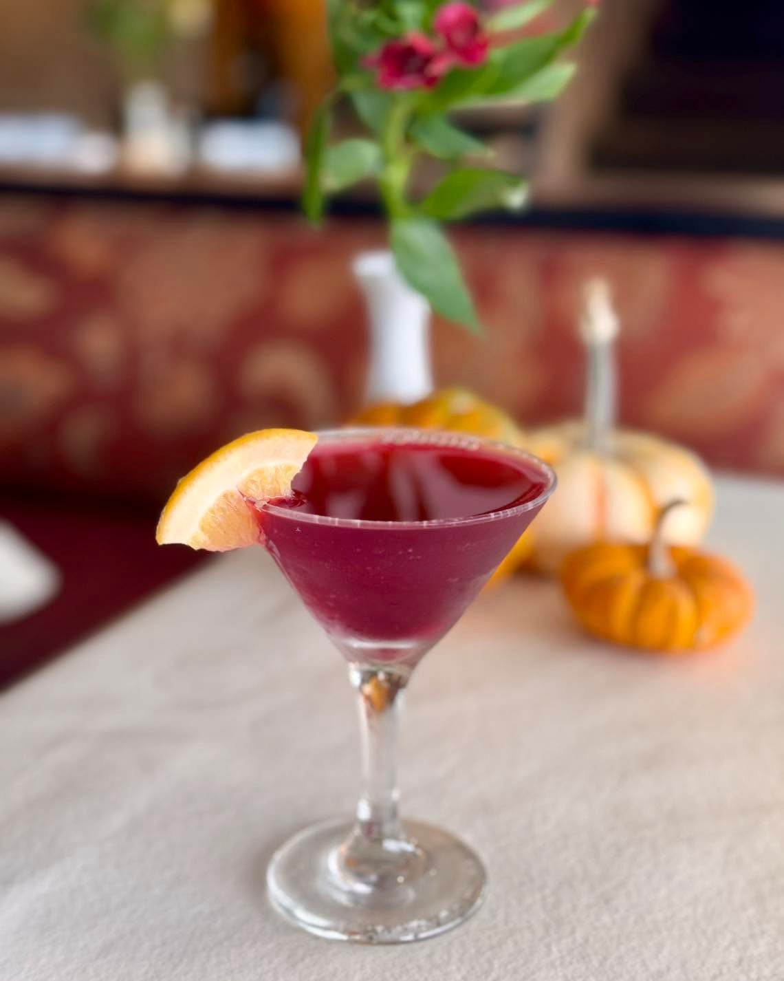 Seasonal sangria cocktail