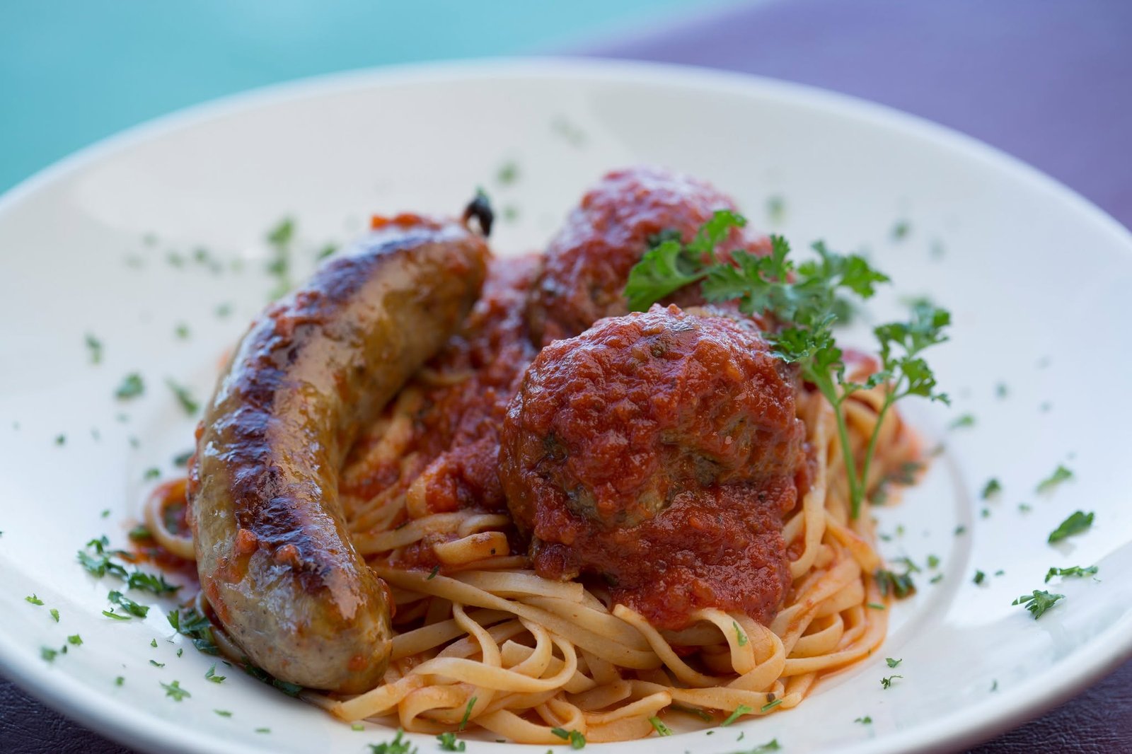 Sicilian sausage and mom's meatballs
